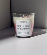 Vela Lirio y Flor de Damasco