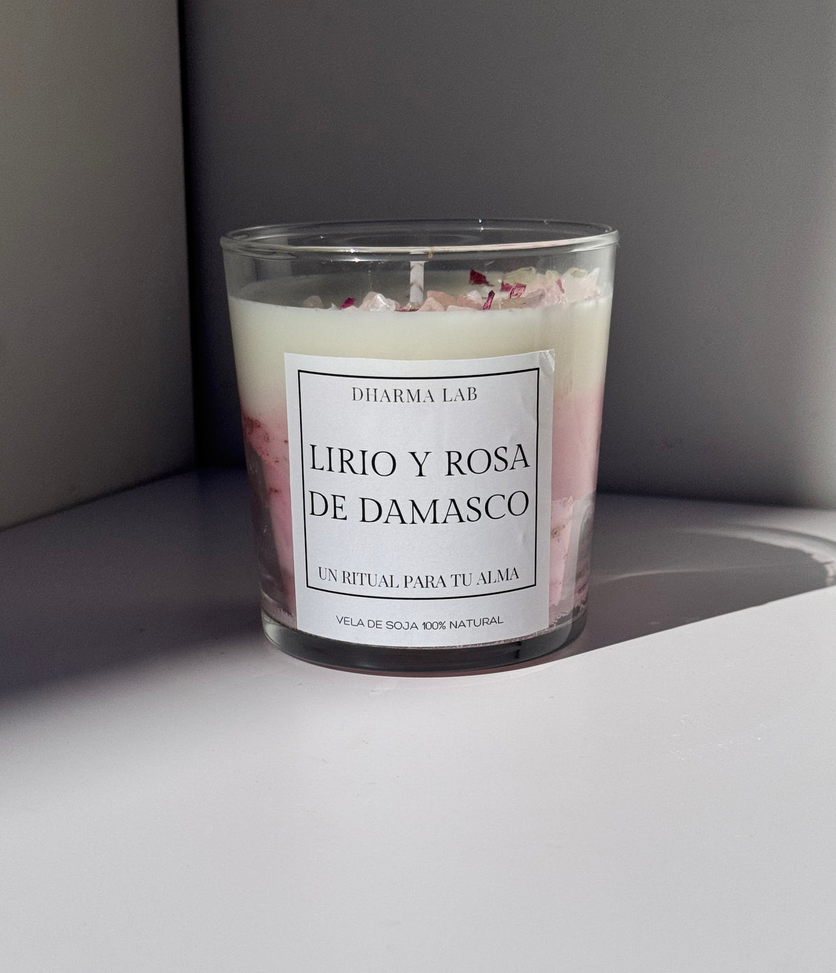 Vela Lirio y Flor de Damasco